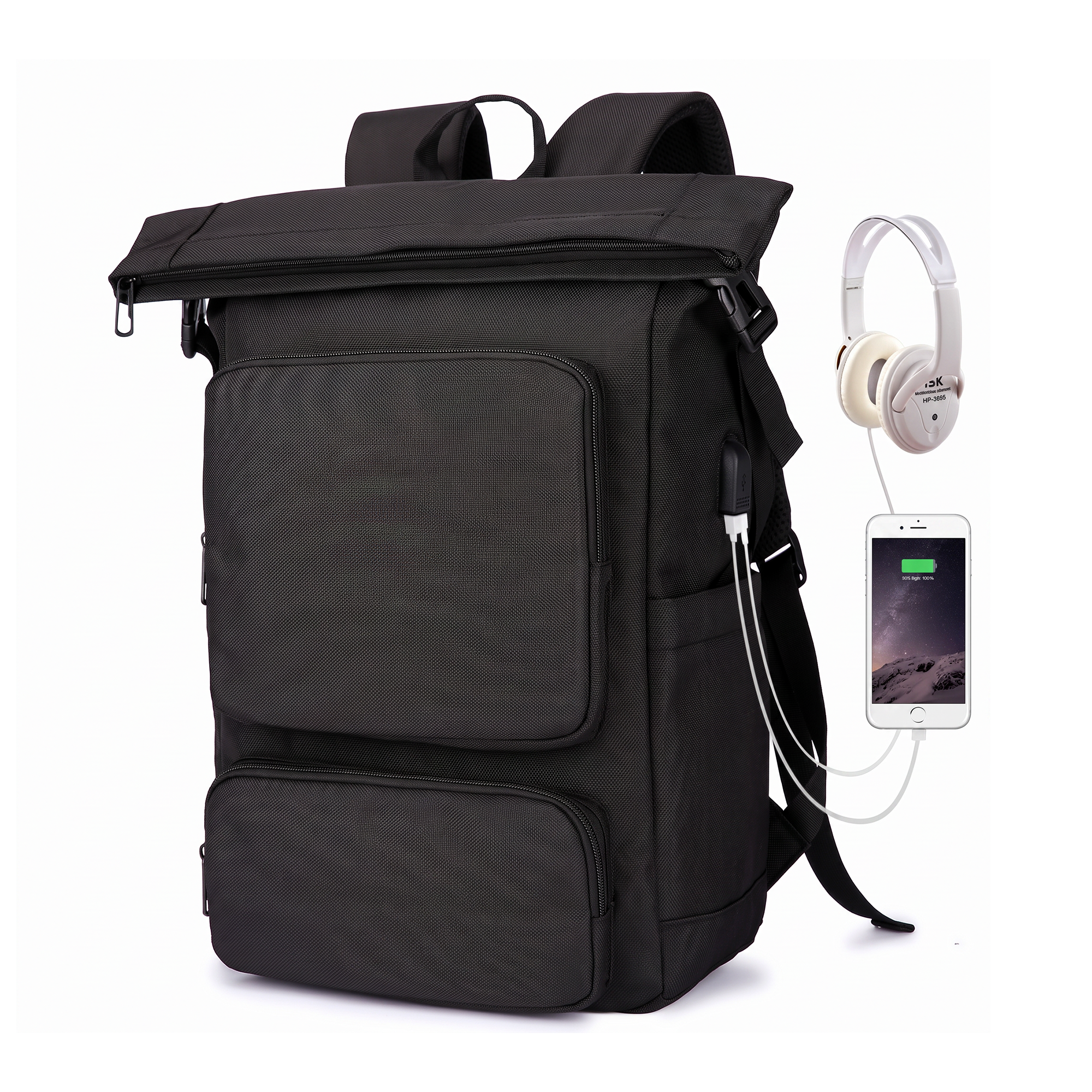 Men's Backpack Waterproof Casual College Student Computer Bag