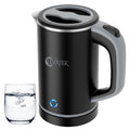 EVATEK Small Electric Kettle Travel Mini Hot Water Boiler Heater 304 Stainless Steel 0.8L Portable Electric Kettles for Boiling Water 5 Mins Coffee Kettle Travel Teapot with Auto Shut-Off