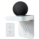 WALI Outlet Shelf Wall Holder, Bathroom Shelf up to 10lbs Standard Vertical Duplex Wall Organizer for Smart Home Decor Space Saving Power Tools, Toothbrush (OLS001-W), 1 Pack, White