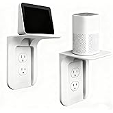 WALI Outlet Shelf Wall Holder, Bathroom Shelf up to 10lbs Standard Vertical Duplex Wall Organizer for Smart Home Decor Space Saving Power Tools, Toothbrush (OLS001-W), 1 Pack, White