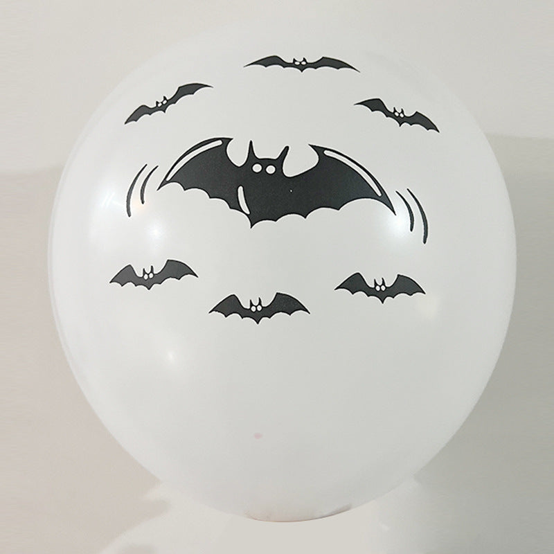 Halloween Skull Black Balloons (Set of Halloween Balloons)