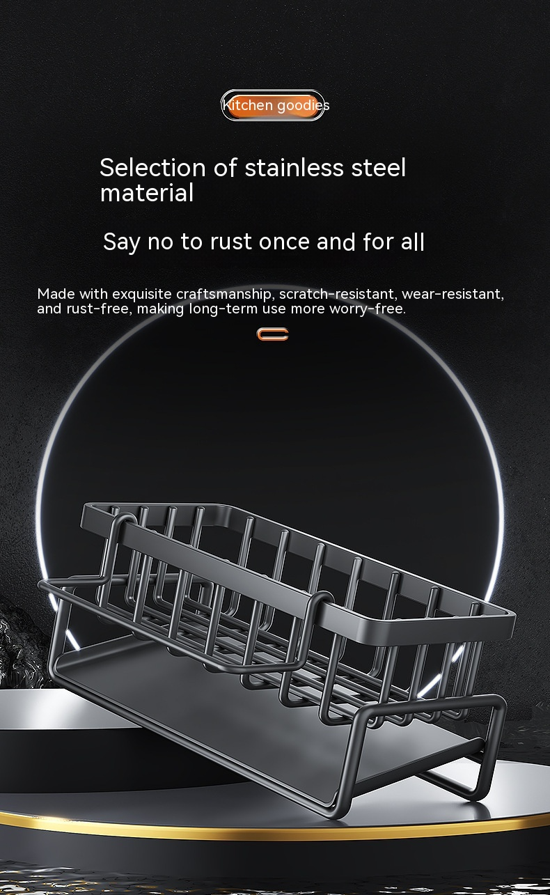 Multifunctional Kitchen Sink Organizer with Draining Rack
