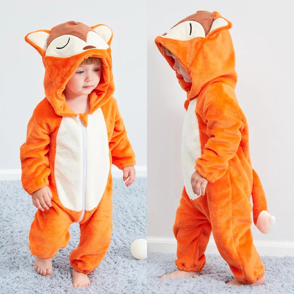 baby-fox-flannel-onesie-orange-zaranss-mart