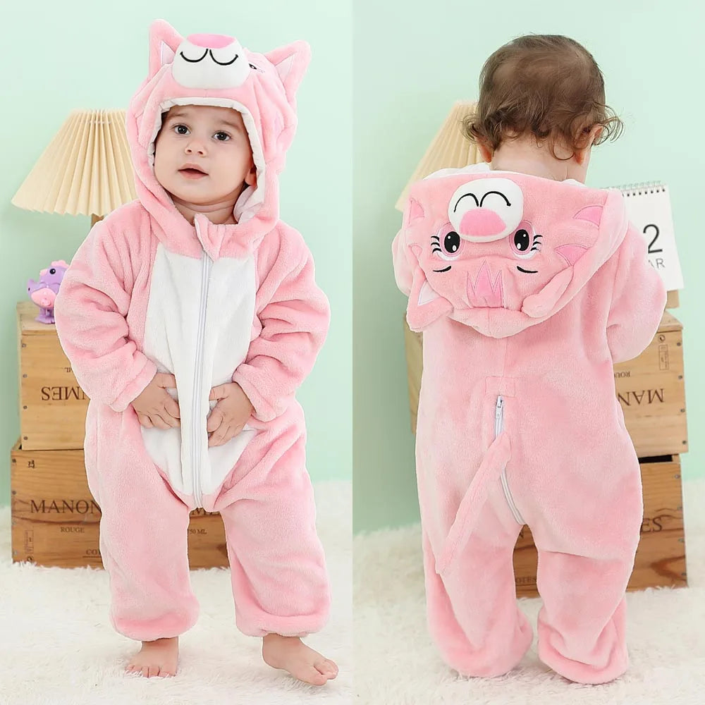 baby-pig-flannel-onesie-pink-zaranss-mart