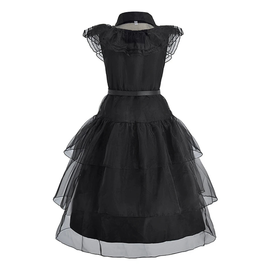 black-ruffle-gothic-dress-front-view-costume-zaranss-mart