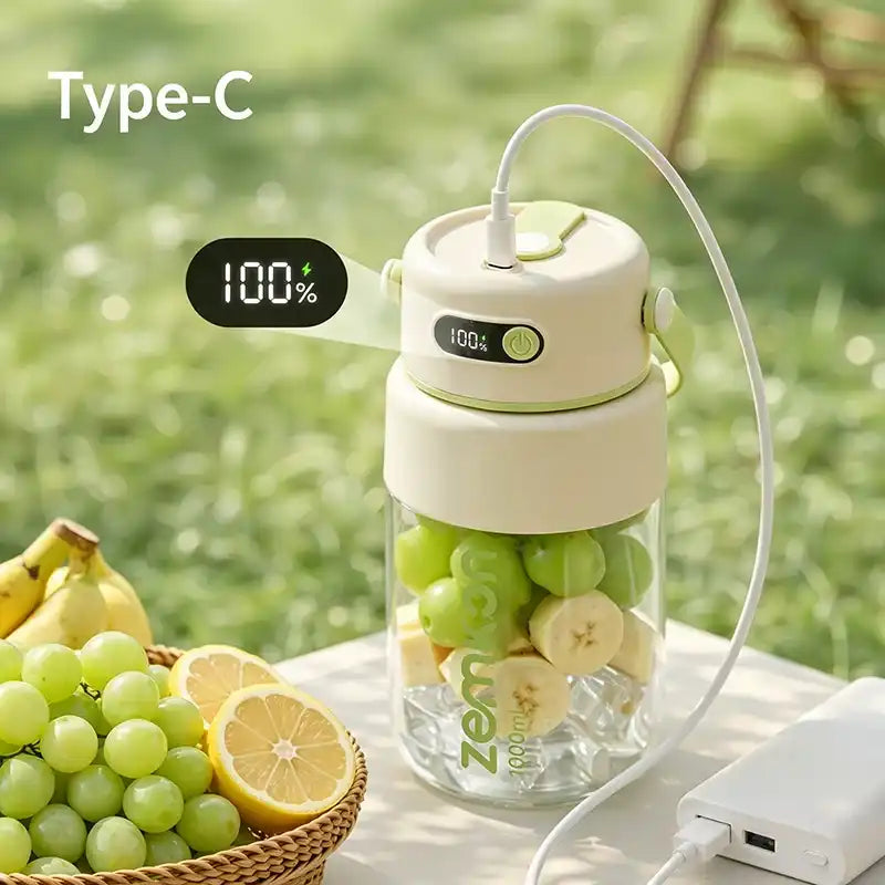 drinking-from-portable-blender-1000ml-cup-zaranss-mart