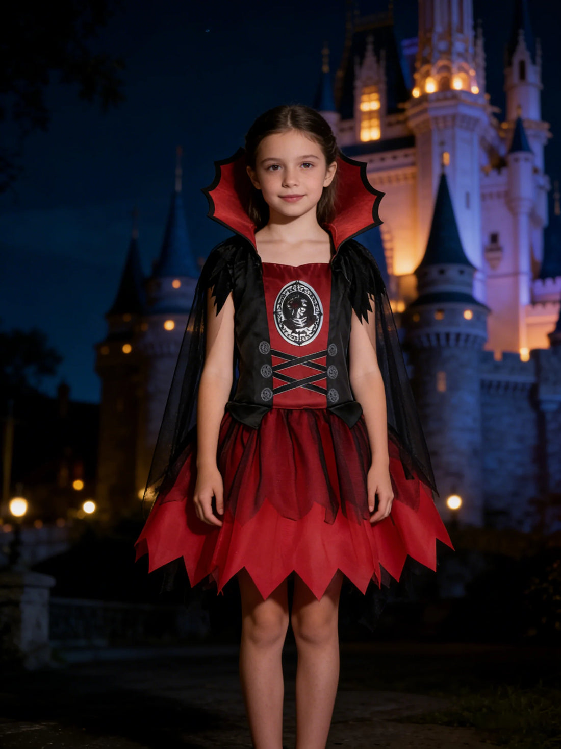 girl-wearing-vampire-queen-costume-dress-cape-zaranss-mart