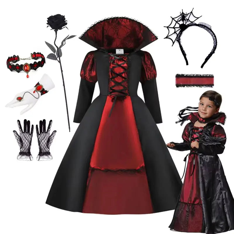 girls-vampire-costume-full-set-red-black-accessories-zaranss-mart