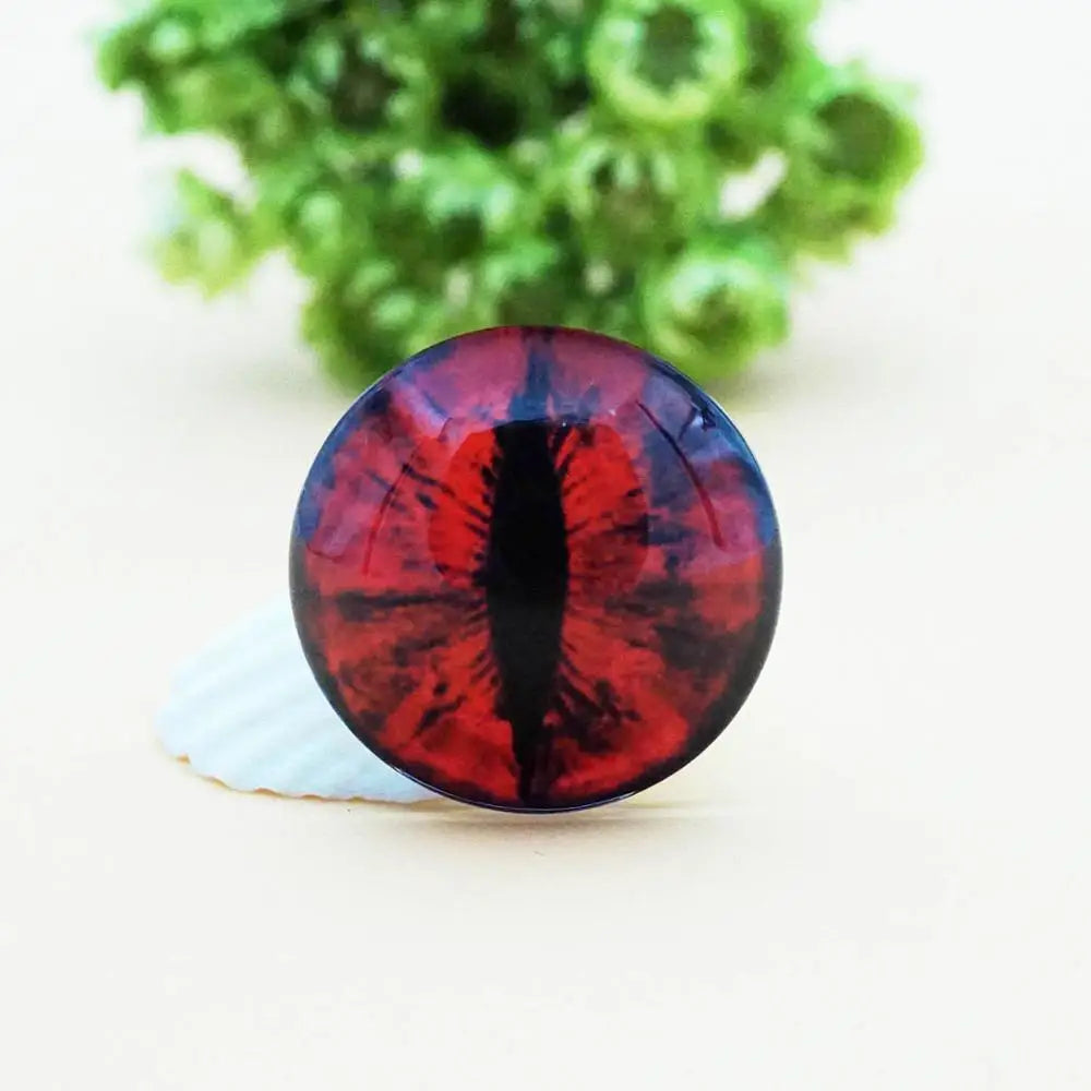 Glass Dragon Eye Cabochons - 10pc Craft Set
