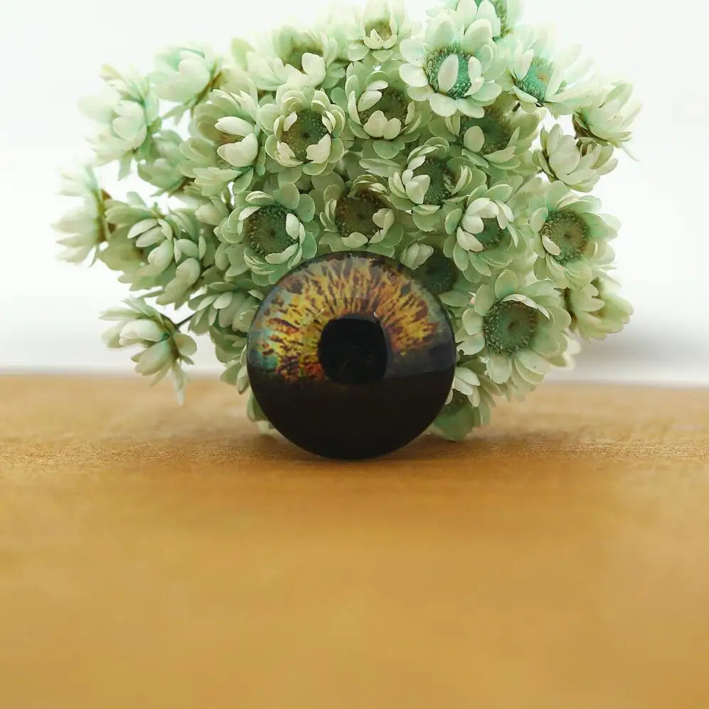 Glass Dragon Eye Cabochons - 10pc Craft Set