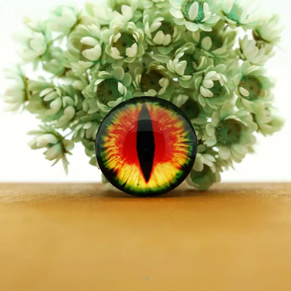 Glass Dragon Eye Cabochons - 10pc Craft Set