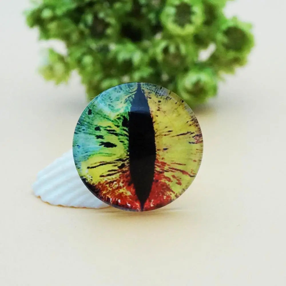 Glass Dragon Eye Cabochons - 10pc Craft Set