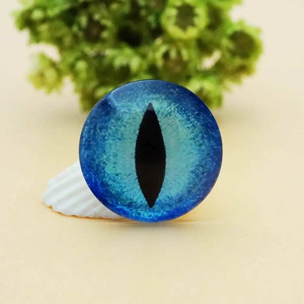 Glass Dragon Eye Cabochons - 10pc Craft Set