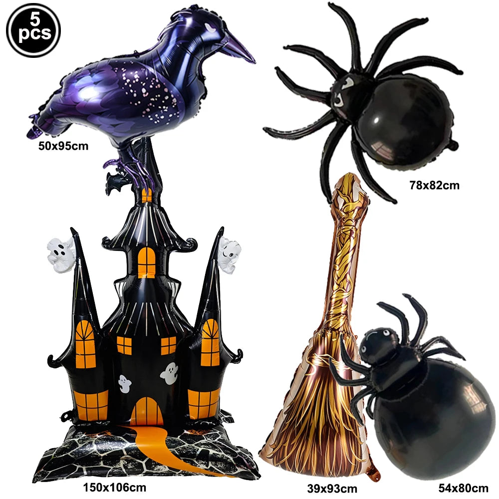 halloween-crow-broom-spider-foil-balloon-set-zaranss-mart