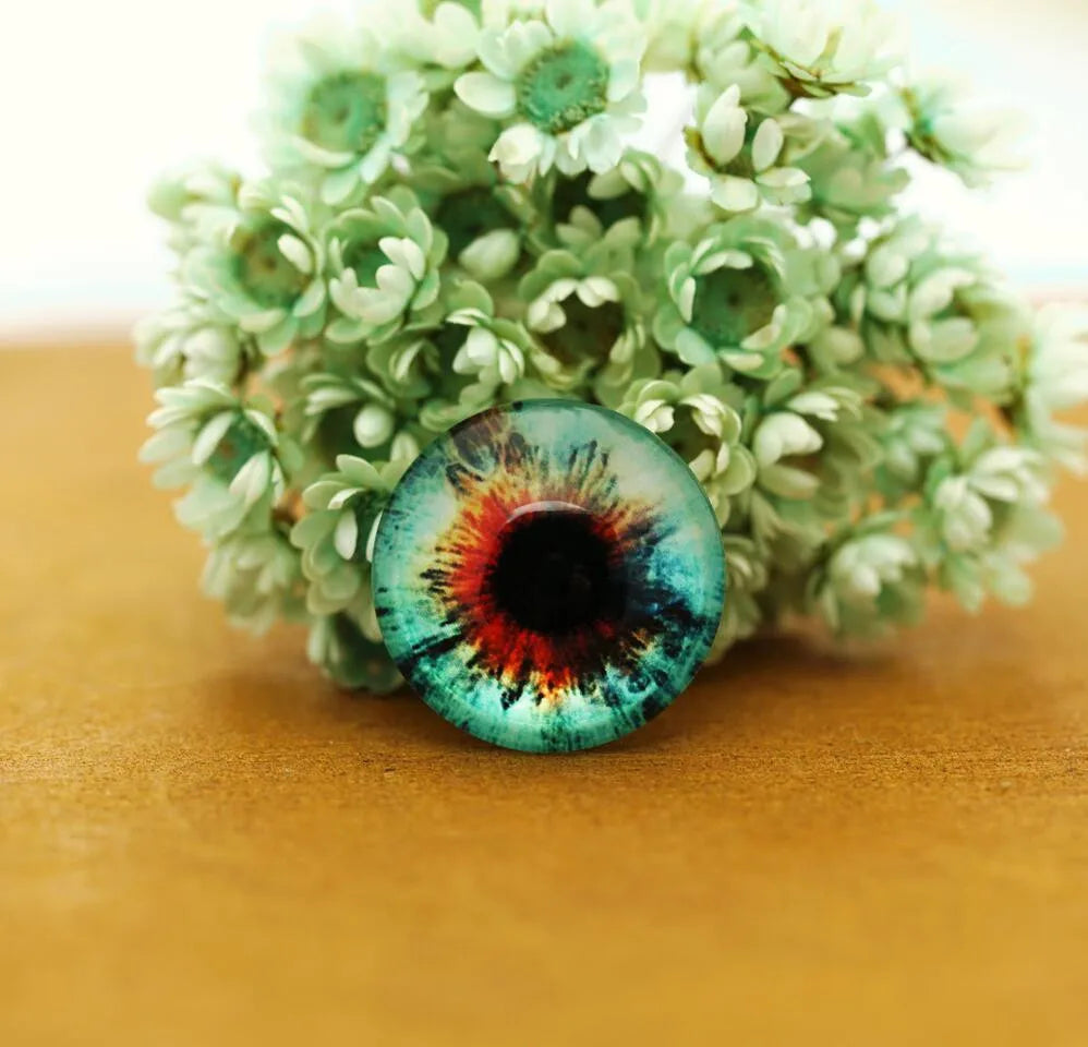 Glass Dragon Eye Cabochons - 10pc Craft Set
