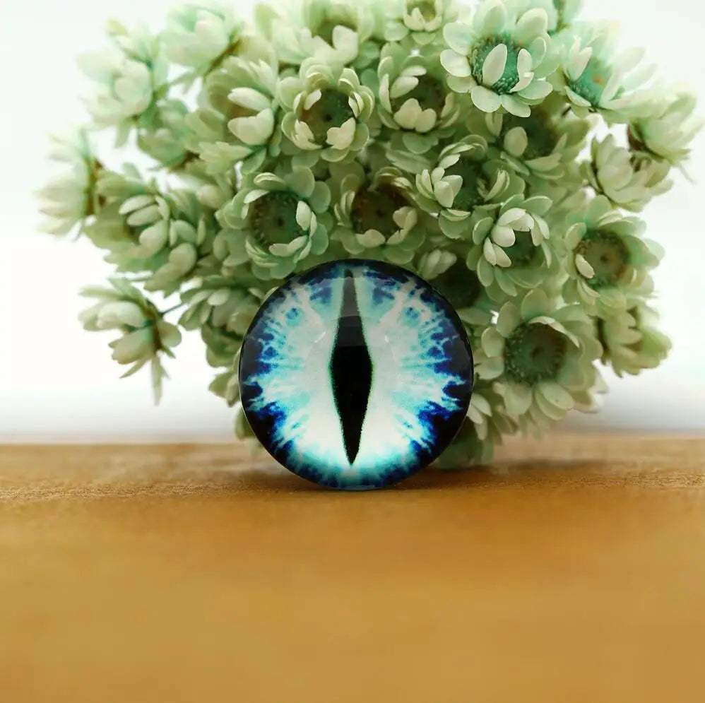 Glass Dragon Eye Cabochons - 10pc Craft Set