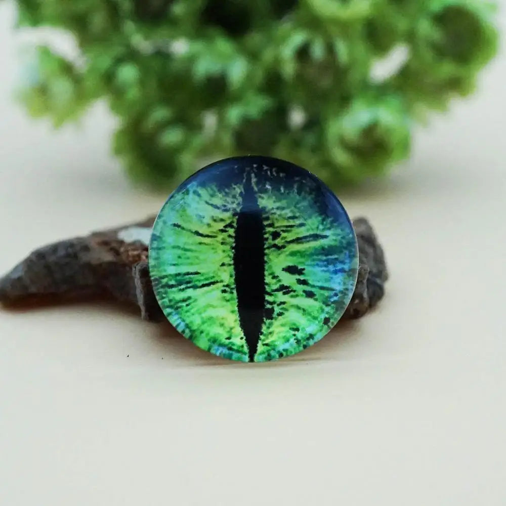 Glass Dragon Eye Cabochons - 10pc Craft Set