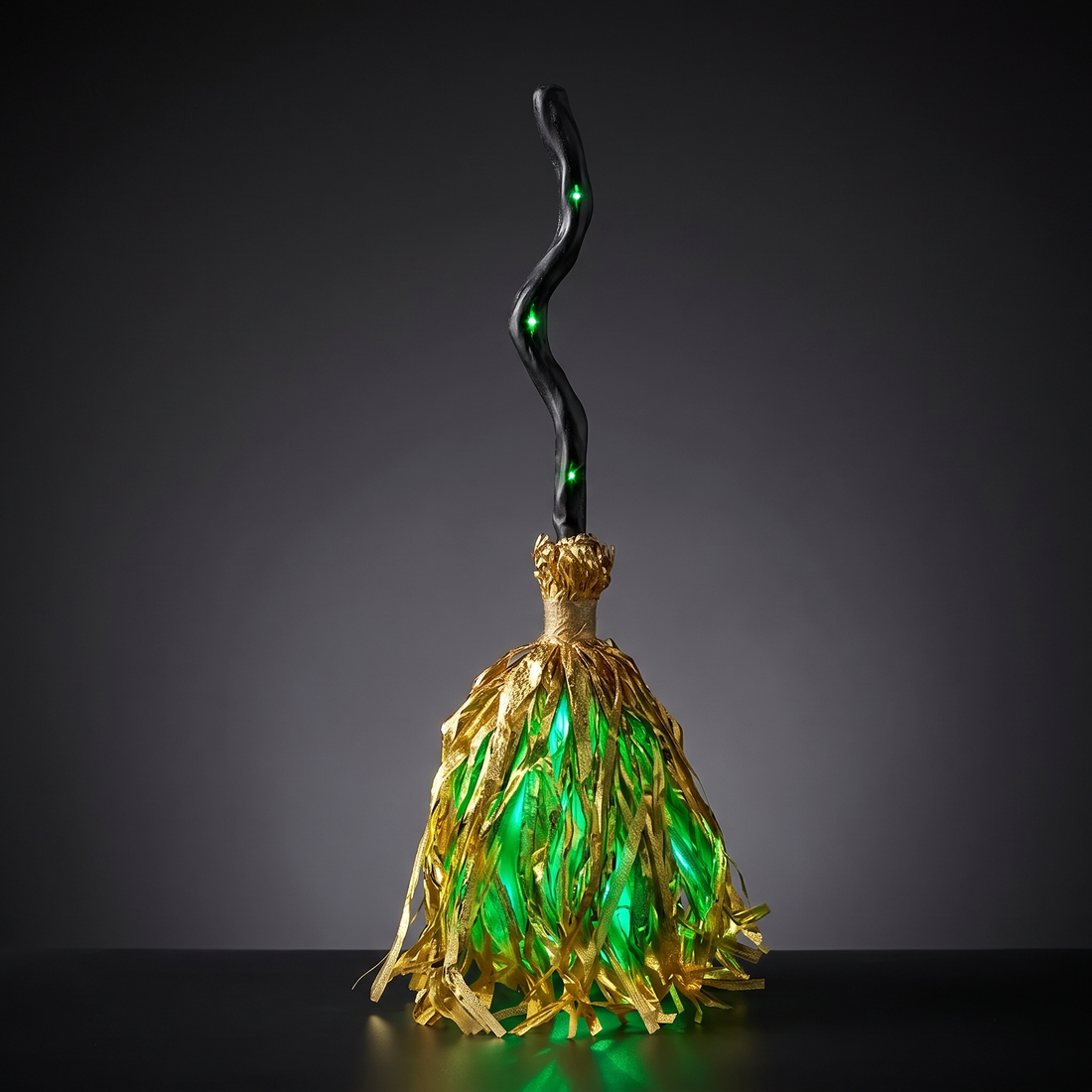 Animated Witch Broom - Walks, Glows & Talks