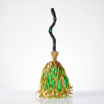 Animated Witch Broom - Walks, Glows & Talks