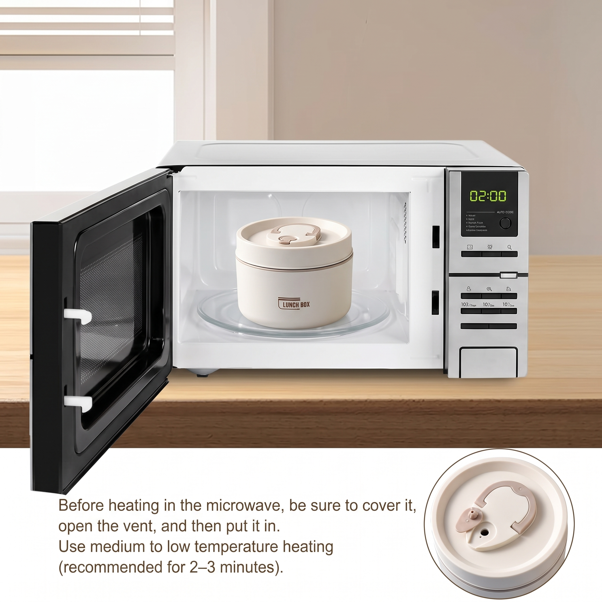 Portable Self-Heating Japanese Thermal Insulation Lunch Box