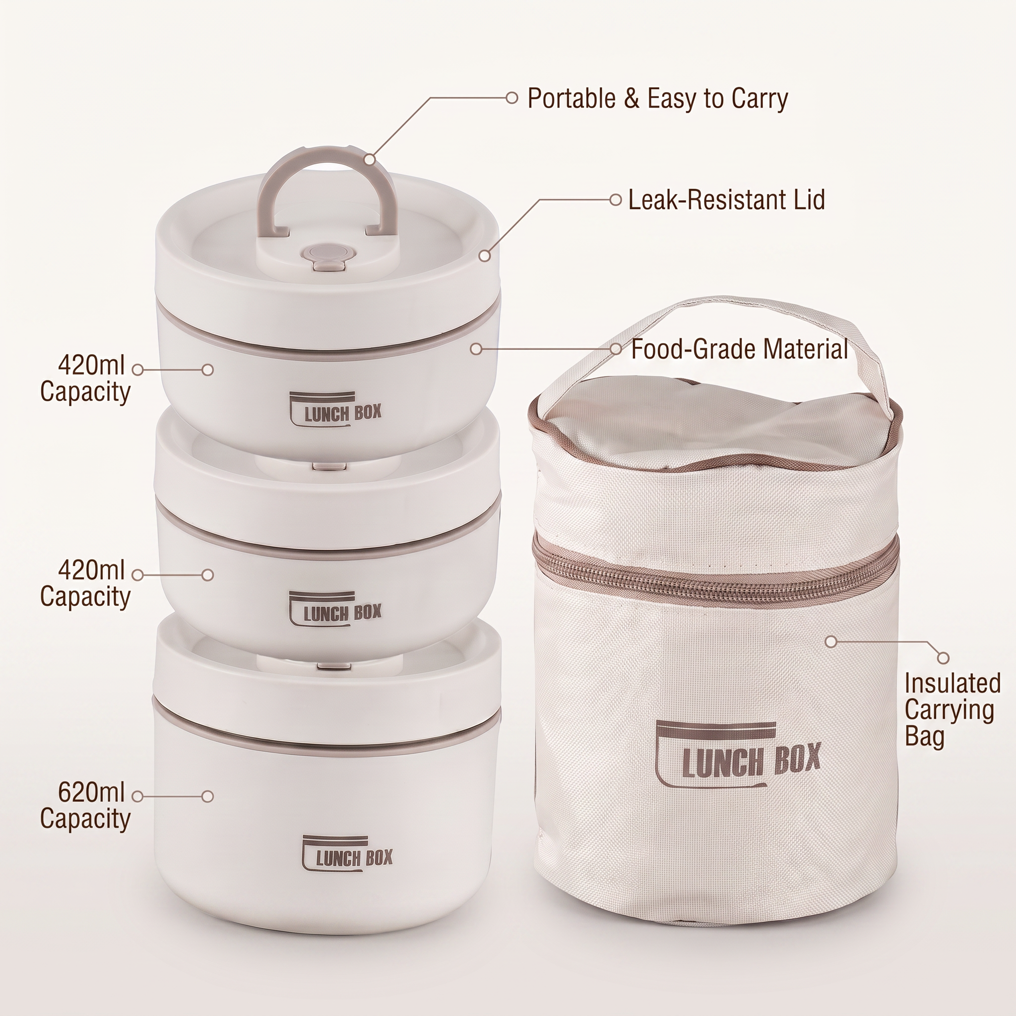 Portable Self-Heating Japanese Thermal Insulation Lunch Box