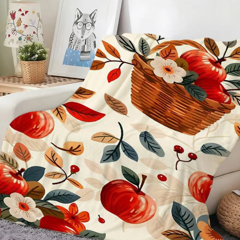 Minimal Pumpkin Bow Fall Throw Blanket Guest Quarters Patio Soft Blanket Sunroom Nook Living Room Lounge Bedroom Den Presents