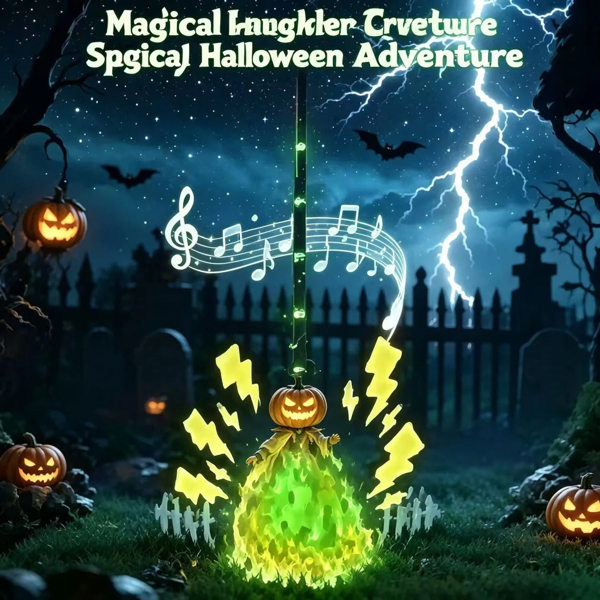 Animated Witch Broom - Walks, Glows & Talks