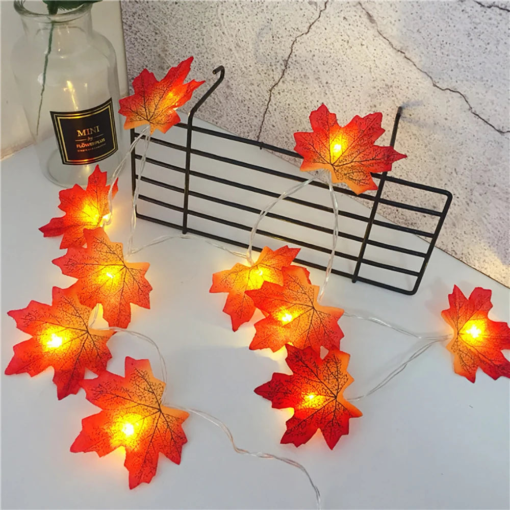 Maple Leaf LED Garland - Fall Lights String