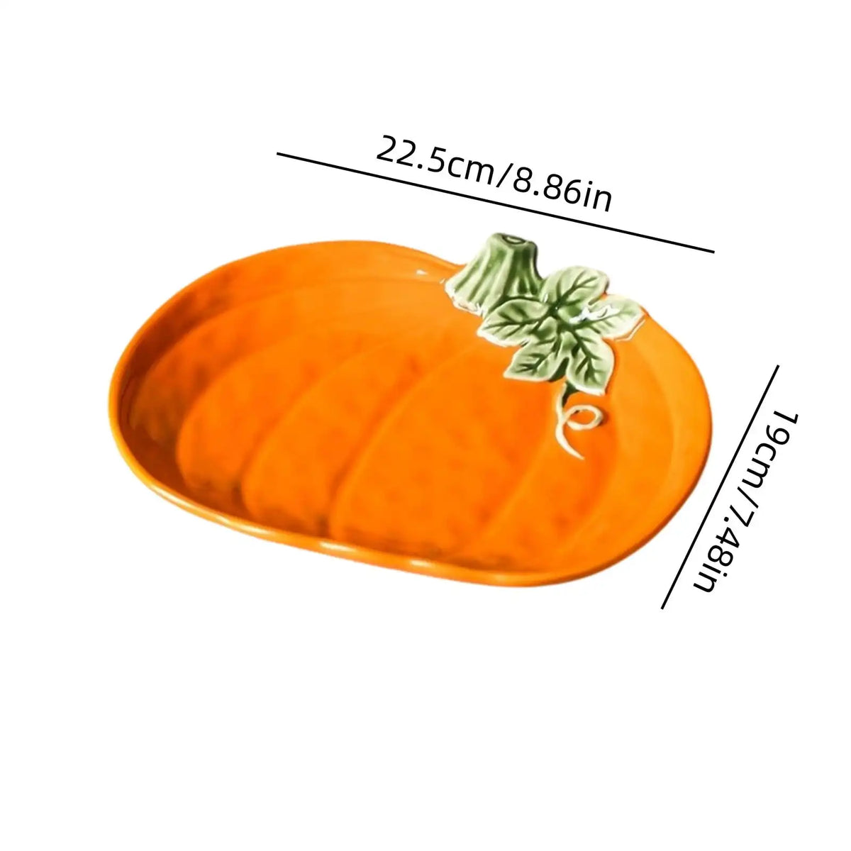 Pumpkin Shaped Plates Thanksgiving Serving Platter Fall Harvest Tray Decoration Salad Dessert Turkey Dish for Thanksgiving Party