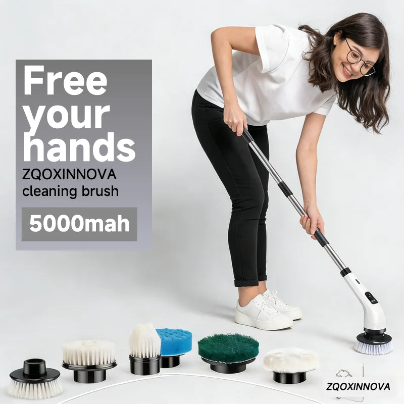 Multipurpose Cleaning Brush  Kitchen Gadgets Hair Brushes Bathroom Broom Toilet Mops Electric Household Cordless Spin Scrubber