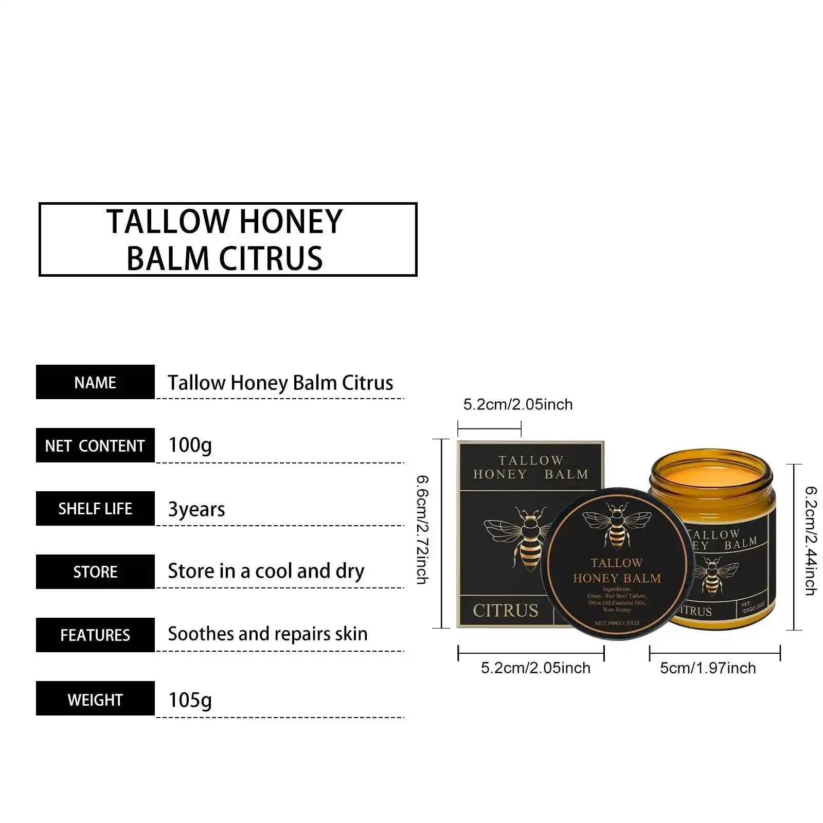 PureTallow™ Honey Nourishing Moisturizing Cream