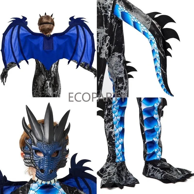Kids Dragon Costume - Wings, Tail & Mask Set
