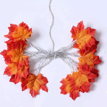 Maple Leaf LED Garland - Fall Lights String