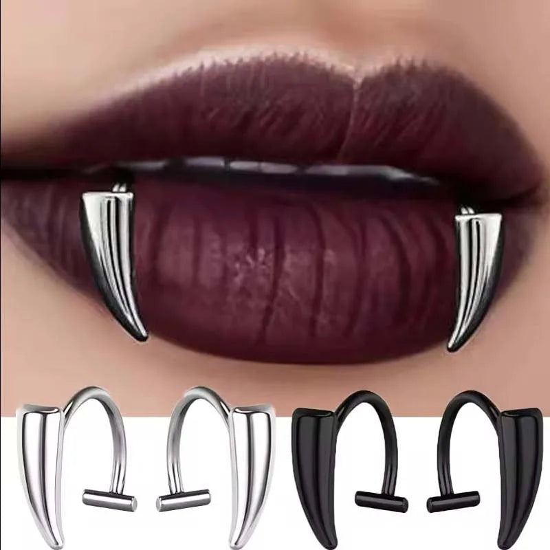 Fake Lip Piercing - Non Piercing Steel Clip