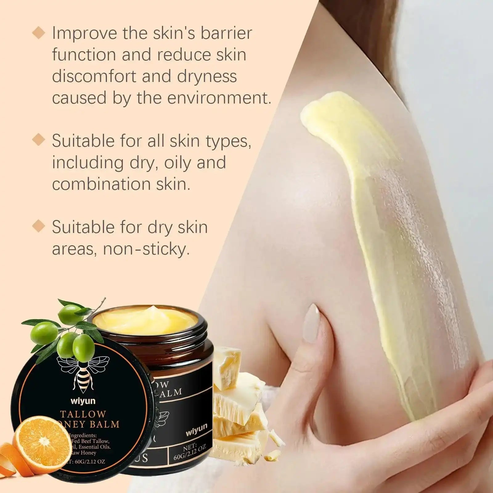 PureTallow™ Honey Nourishing Moisturizing Cream