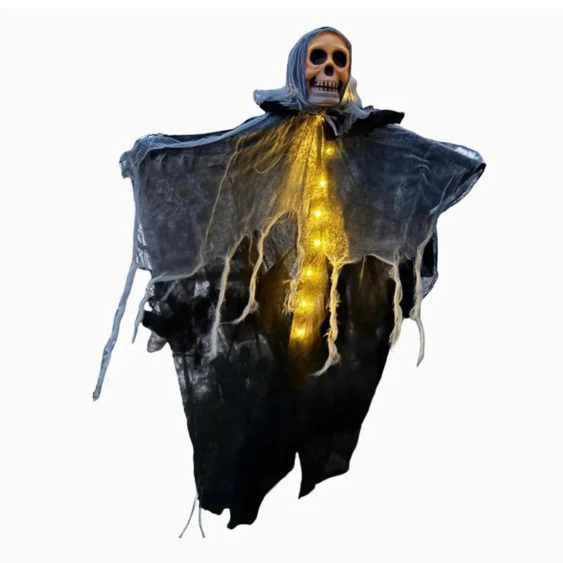 Hanging LED Skull - Glowing Halloween Decor