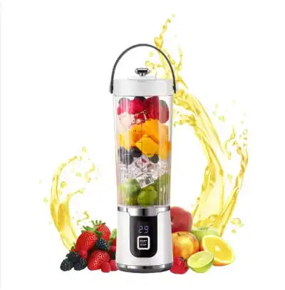 12 Blades Portable USB Charging Juicer, 500ML Mini Personal Blender, Electric Smoothie Juice Maker, Compact Rechargeable Mixer for Shakes, Fruit Vegetable Drinks, Travel Home Office Outdoor Use
