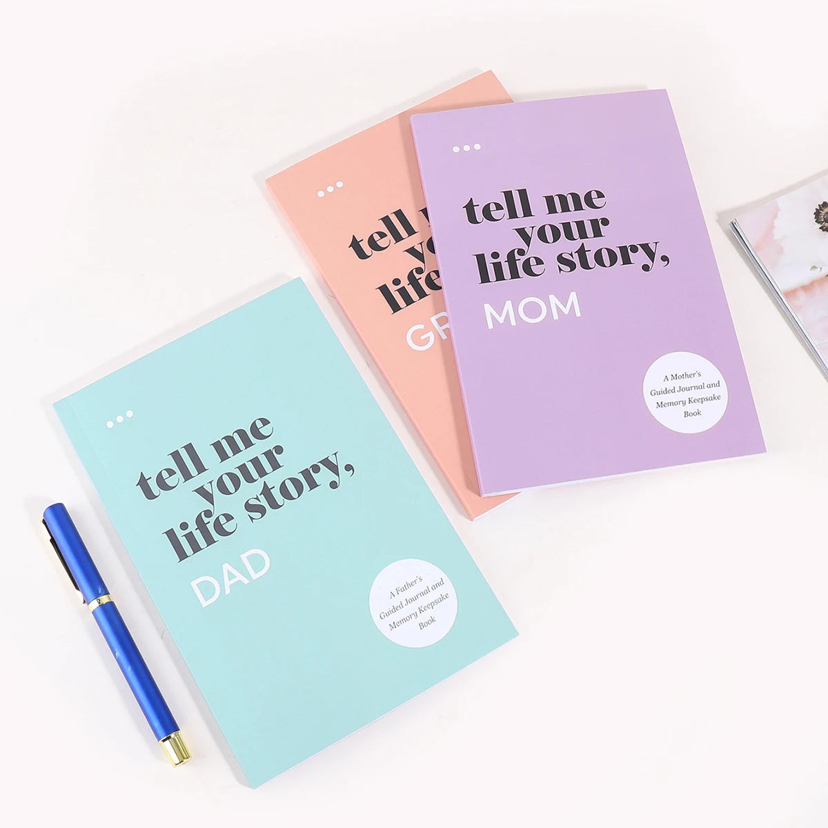 Tell Me Your Life Story Guided Journal Memory Keepsake Book Prompted Family History Notebook for Mom Dad Grandma Gift