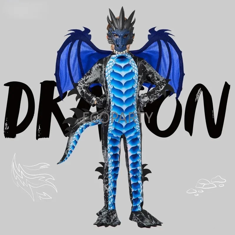 Kids Dragon Costume - Wings, Tail & Mask Set
