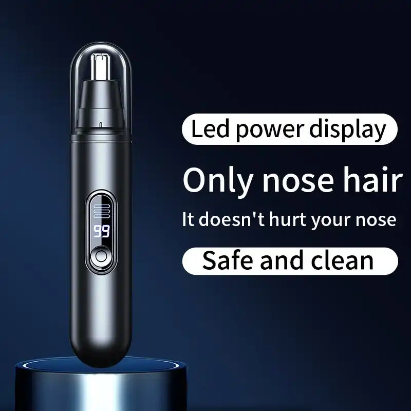 HOMEFISH Men's Electric Nose Hair Trimmer USB Rechargeable Painless Nose Ear Eyebrow Hair Remover Portable Mini Clipper