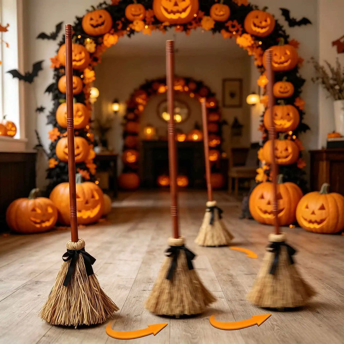 Animated Witch Broom - Walks, Glows & Talks