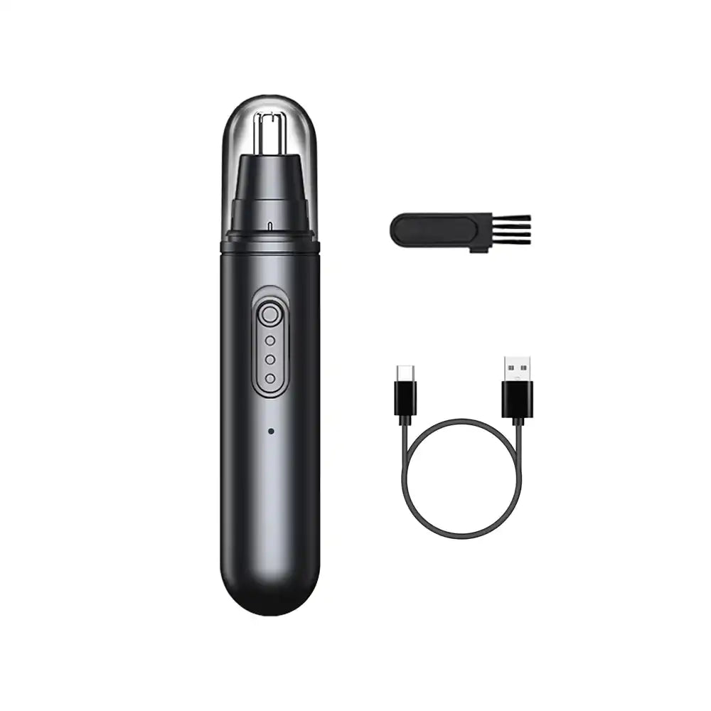 HOMEFISH Men's Electric Nose Hair Trimmer USB Rechargeable Painless Nose Ear Eyebrow Hair Remover Portable Mini Clipper