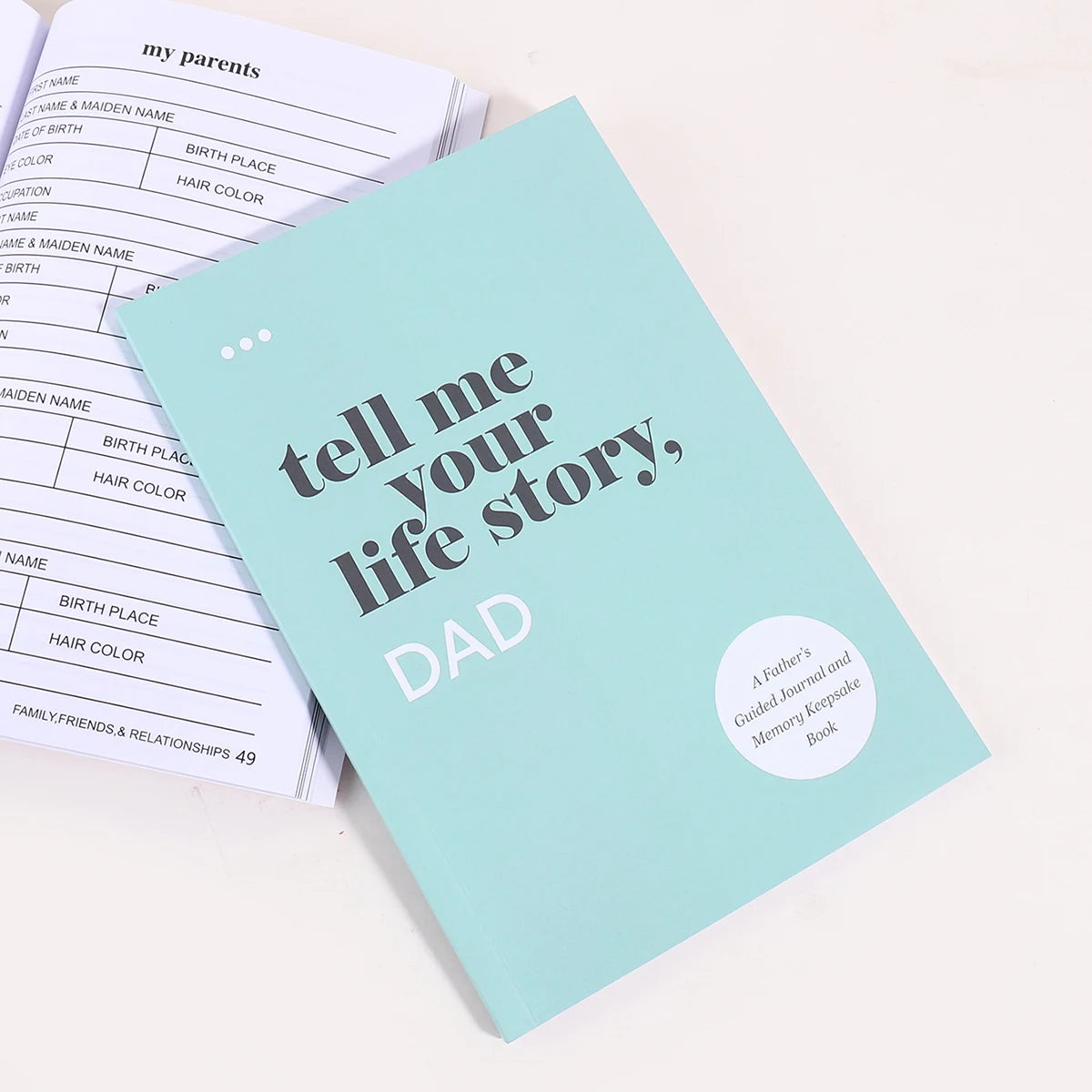 Tell Me Your Life Story Guided Journal Memory Keepsake Book Prompted Family History Notebook for Mom Dad Grandma Gift