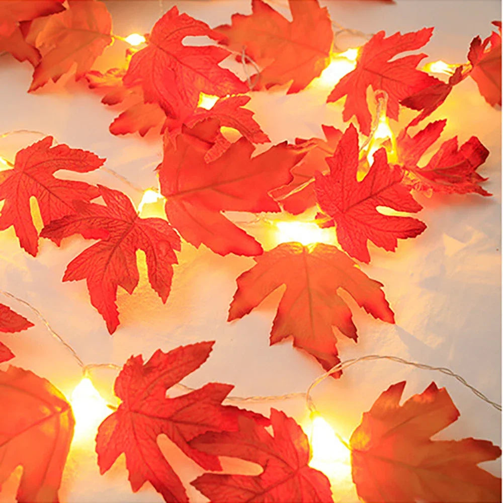 Maple Leaf LED Garland - Fall Lights String