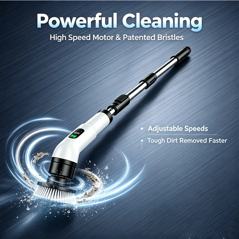 Multipurpose Cleaning Brush  Kitchen Gadgets Hair Brushes Bathroom Broom Toilet Mops Electric Household Cordless Spin Scrubber