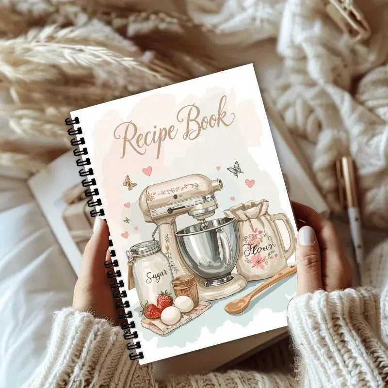 Recipe Journal 100 Sheets Blank Cookbook Handwritten Planner For Daily Meal Prep Baking Cooking Beginners Save Homemade Recipes