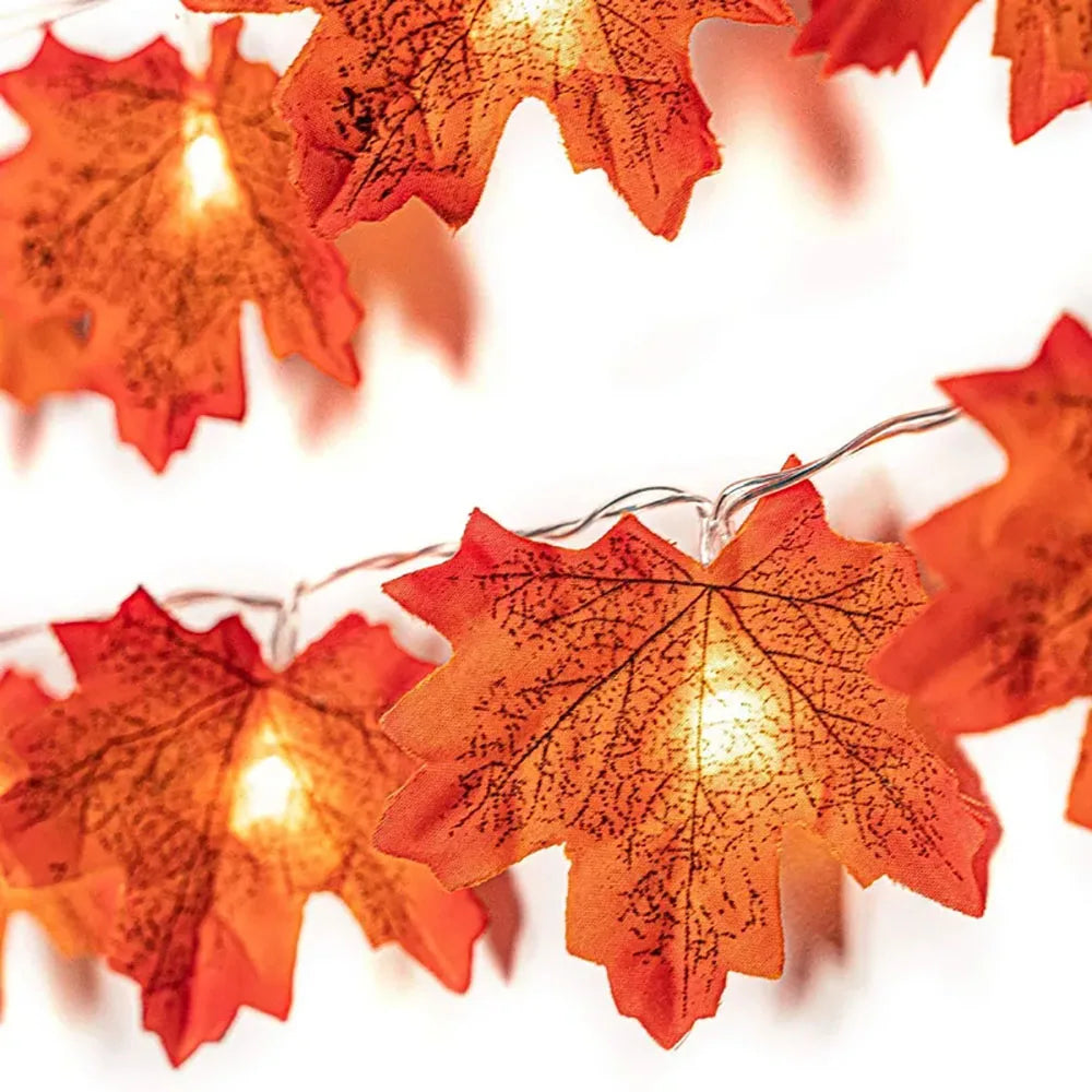 Maple Leaf LED Garland - Fall Lights String