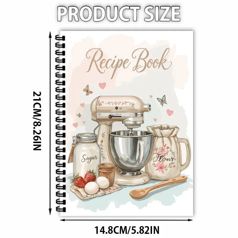 Recipe Journal 100 Sheets Blank Cookbook Handwritten Planner For Daily Meal Prep Baking Cooking Beginners Save Homemade Recipes