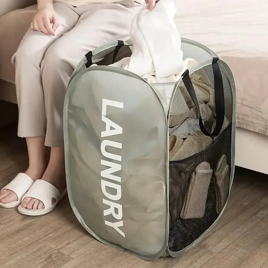 FlexPop™ Foldable Mesh Laundry Hamper