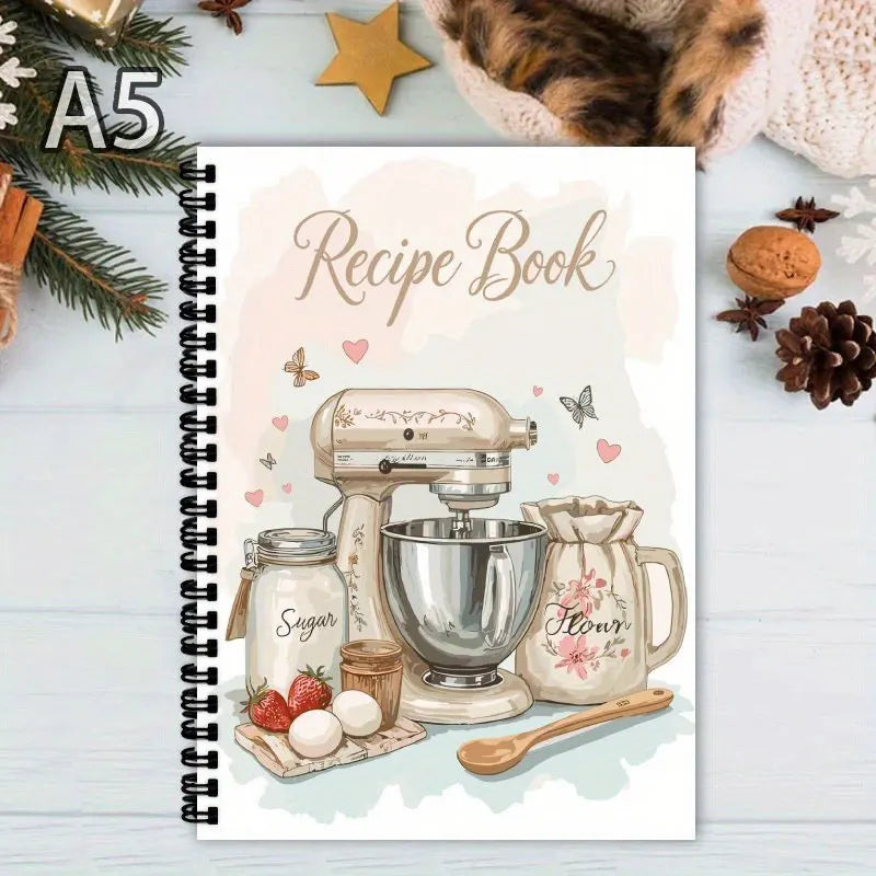 Recipe Journal 100 Sheets Blank Cookbook Handwritten Planner For Daily Meal Prep Baking Cooking Beginners Save Homemade Recipes